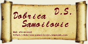 Dobrica Samoilović vizit kartica